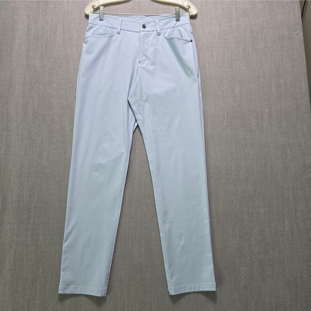 CRZ YOGA Performance Pants Men 30 Light Blue Stretch Golf Casual Slim Fit